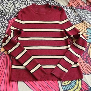 Isabel Marant Etoile dark red striped sweater